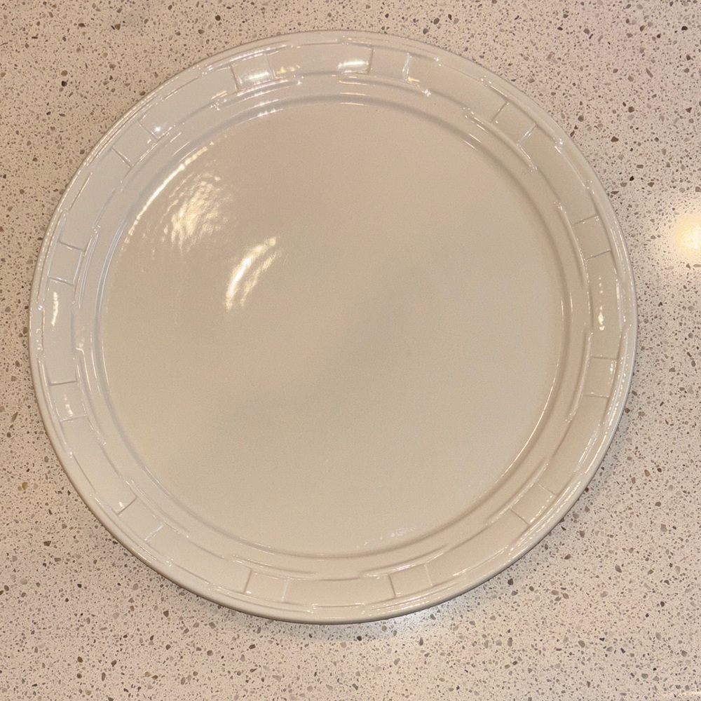 Sale-Longaberger Pottery Platter with Green Logo